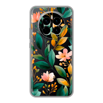 Силиконовый чехол на Honor Magic 7 с принтом Цветы паттерн