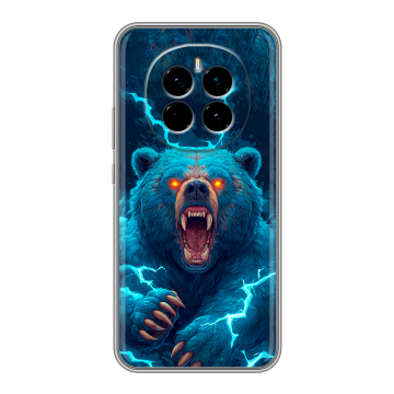 Силиконовый чехол на Honor Magic 7 с принтом Медведь