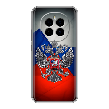 Силиконовый чехол на Honor Magic 7 с принтом Флаг России