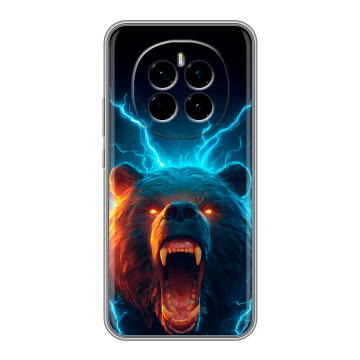 Силиконовый чехол на Honor Magic 7 с принтом Медведь Силиконовый чехол на Honor Magic 7 с принтом Медведь