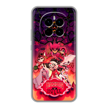 Силиконовый чехол на Honor Magic 7 с принтом Hazbin Hotel Отель Хазбин