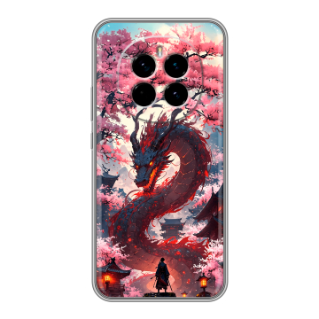 Силиконовый чехол на Honor Magic 7 с принтом Дракон Японский
