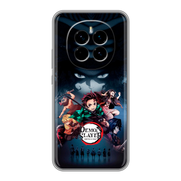 Силиконовый чехол на Honor Magic 7 с принтом Demon Slayer Клинок рассекающий демонов