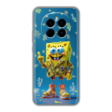 Силиконовый чехол на Honor Magic 7 с принтом Спанч боб Спанчбоб