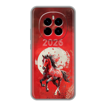 Силиконовый чехол на Honor Magic 7 с принтом Новый год