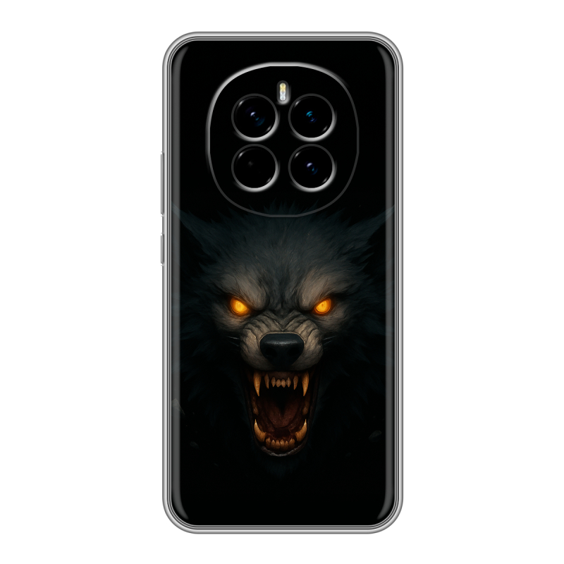 Силиконовый чехол на Honor Magic 7 с принтом Волк Силиконовый чехол на Honor Magic 7 с принтом Волк