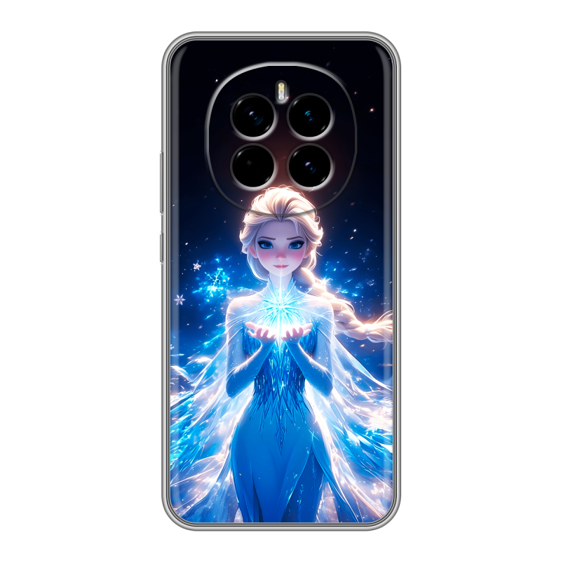 Силиконовый чехол на Honor Magic 7 с принтом Холодное сердце Frozen Силиконовый чехол на Honor Magic 7 с принтом Холодное сердце Frozen