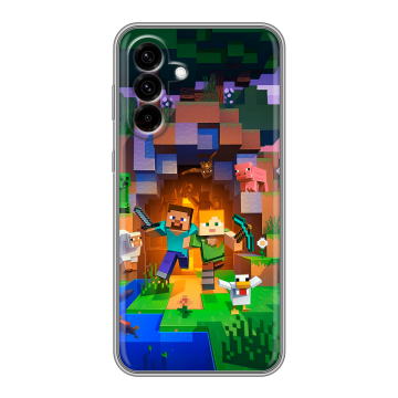 Силиконовый чехол на Samsung Galaxy A36 с принтом Майнкрафт Minecraft Силиконовый чехол на Samsung Galaxy A36 с принтом Майнкрафт Minecraft
