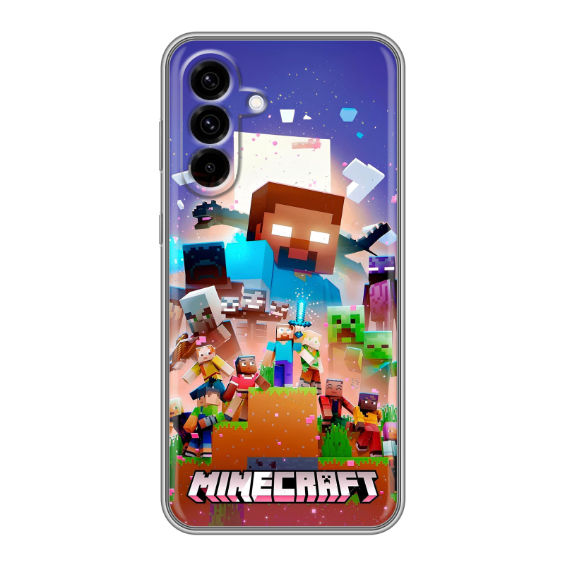 Силиконовый чехол на Samsung Galaxy A36 с принтом Майнкрафт Minecraft Силиконовый чехол на Samsung Galaxy A36 с принтом Майнкрафт Minecraft