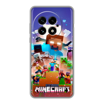 Силиконовый чехол на OnePlus 13 с принтом Майнкрафт Minecraft