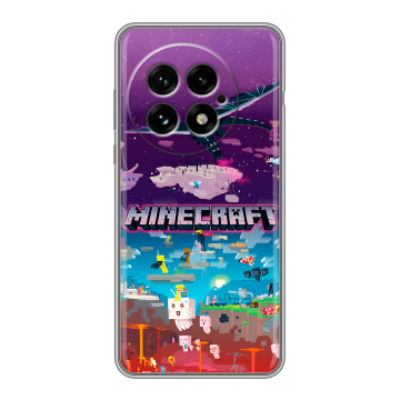 Силиконовый чехол на OnePlus 13 с принтом Майнкрафт Minecraft