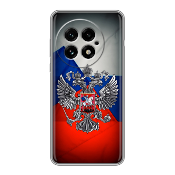Силиконовый чехол на OnePlus 13 с принтом Флаг России