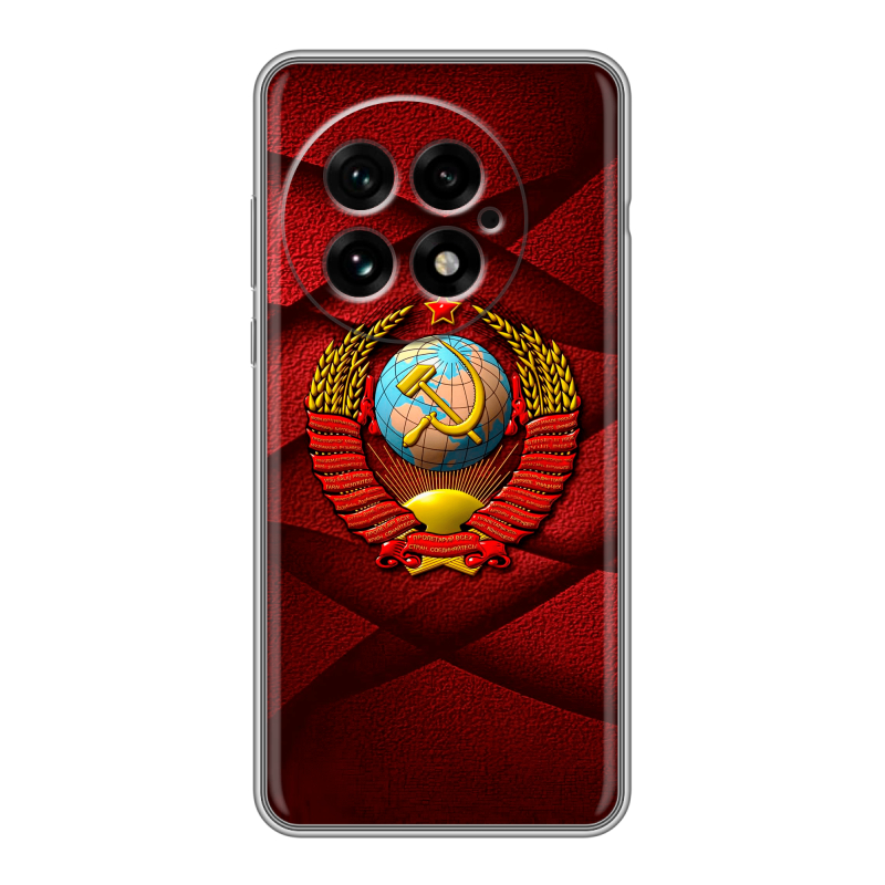 Силиконовый чехол на OnePlus 13 с принтом Герб СССР Силиконовый чехол на OnePlus 13 с принтом Герб СССР
