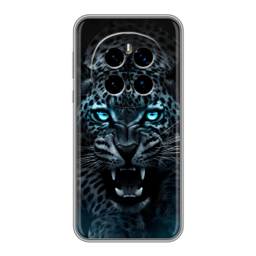 Силиконовый чехол на Honor Magic 7 Pro  с принтом Темный леопард