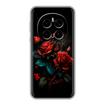 Силиконовый чехол на Honor Magic 7 Pro с принтом Розы красные