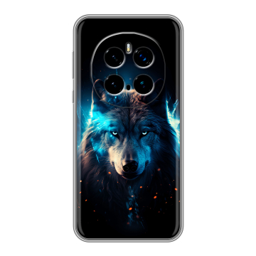 Силиконовый чехол на Honor Magic 7 Pro с принтом Волк ночной Силиконовый чехол на Honor Magic 7 Pro с принтом Волк ночной
