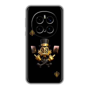 Силиконовый чехол на Honor Magic 7 Pro с принтом Золотой скрудж макдак Силиконовый чехол на Honor Magic 7 Pro с принтом Золотой скрудж макдак