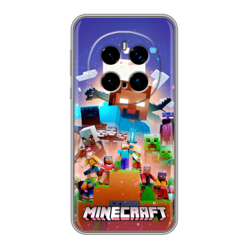 Силиконовый чехол на Honor Magic 7 Pro с принтом Майнкрафт Minecraft