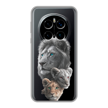 Силиконовый чехол на Honor Magic 7 Pro с принтом Львы
