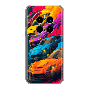 Силиконовый чехол на Honor Magic 7 Pro с принтом Тачки