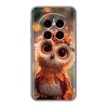 Силиконовый чехол на Honor Magic 7 Pro с принтом Милая сова
