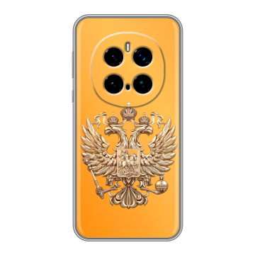 Силиконовый чехол на Honor Magic 7 Pro с принтом Герб Флаг России