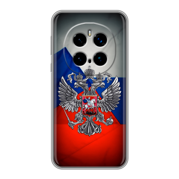 Силиконовый чехол на Honor Magic 7 Pro с принтом Флаг России