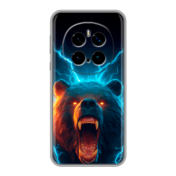 Силиконовый чехол на Honor Magic 7 Pro с принтом Медведь