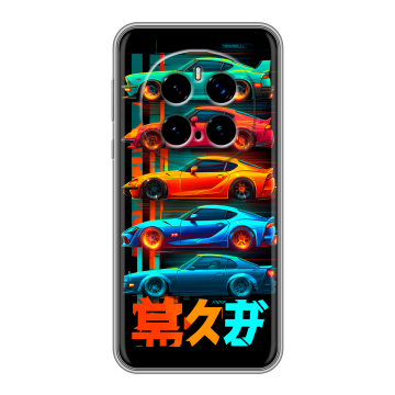 Силиконовый чехол на Honor Magic 7 Pro с принтом машины тачки