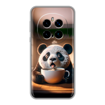 Силиконовый чехол на Honor Magic 7 Pro с принтом смешная панда