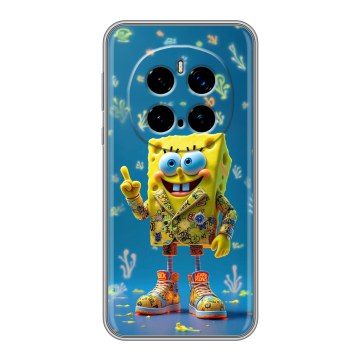Силиконовый чехол на Honor Magic 7 Pro с принтом Спанч боб Спанчбоб