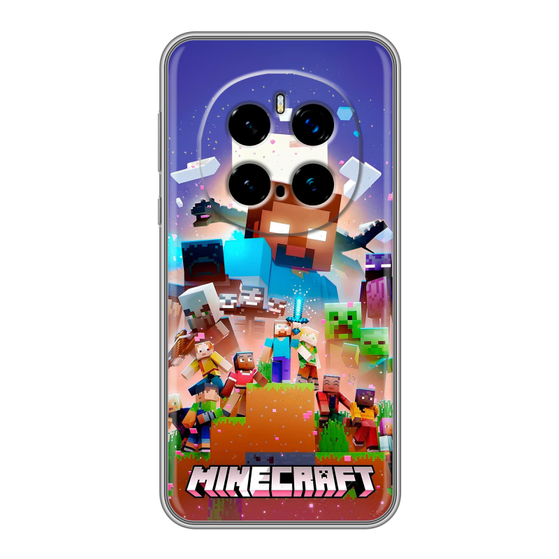 Силиконовый чехол на Honor Magic 7 Pro с принтом Майнкрафт Minecraft Силиконовый чехол на Honor Magic 7 Pro с принтом Майнкрафт Minecraft