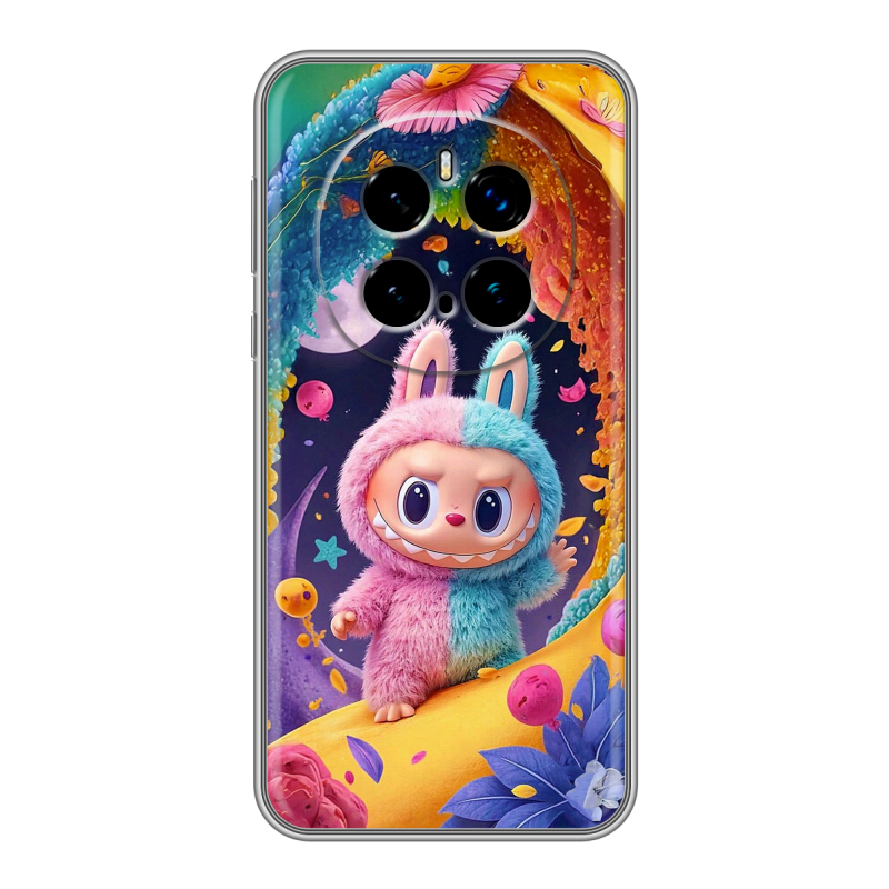 Силиконовый чехол на Honor Magic 7 Pro с принтом Labubu Лабубу Силиконовый чехол на Honor Magic 7 Pro с принтом Labubu Лабубу