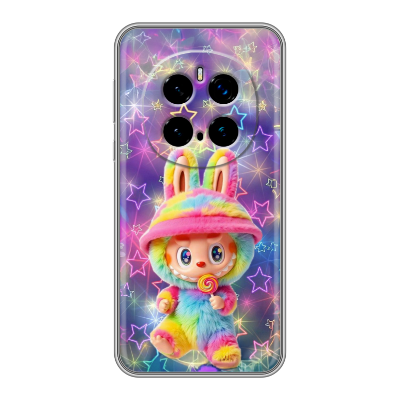 Силиконовый чехол на Honor Magic 7 Pro с принтом Labubu Лабубу Силиконовый чехол на Honor Magic 7 Pro с принтом Labubu Лабубу