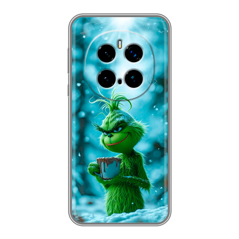 Силиконовый чехол на Honor Magic 7 Pro с принтом Новый год гринч Силиконовый чехол на Honor Magic 7 Pro с принтом Новый год гринч