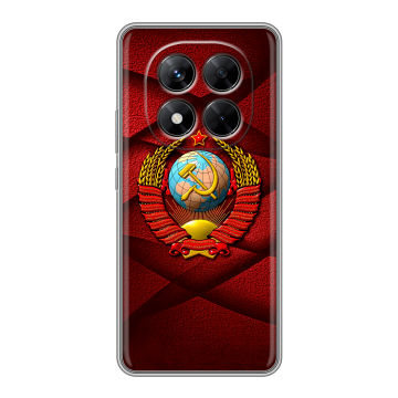 Силиконовый чехол на Xiaomi Redmi Note 14 Pro 5G с принтом Герб СССР Силиконовый чехол на Xiaomi Redmi Note 14 Pro 5G с принтом Герб СССР