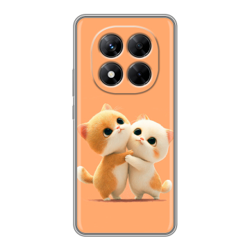 Силиконовый чехол на Xiaomi Redmi Note 14 Pro 5G с принтом Милые котики Силиконовый чехол на Xiaomi Redmi Note 14 Pro 5G с принтом Милые котики