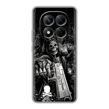 Силиконовый чехол на Xiaomi Redmi Note 14 Pro 5G с принтом Скелет Силиконовый чехол на Xiaomi Redmi Note 14 Pro 5G с принтом Скелет