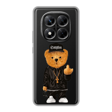 Силиконовый чехол на Xiaomi Redmi Note 14 Pro 5G с принтом Мишка Силиконовый чехол на Xiaomi Redmi Note 14 Pro 5G с принтом Мишка