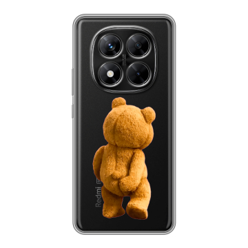 Силиконовый чехол на Xiaomi Redmi Note 14 Pro 5G с принтом Медведь Силиконовый чехол на Xiaomi Redmi Note 14 Pro 5G с принтом Медведь