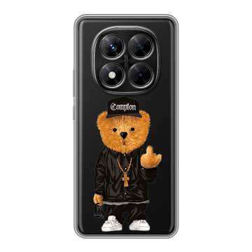 Силиконовый чехол на Xiaomi Redmi Note 14 Pro 5G с принтом Плюшевый медведь Силиконовый чехол на Xiaomi Redmi Note 14 Pro 5G с принтом Плюшевый медведь