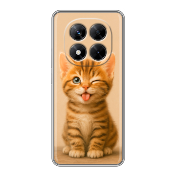 Силиконовый чехол на Xiaomi Redmi Note 14 Pro 5G с принтом котенок Силиконовый чехол на Xiaomi Redmi Note 14 Pro 5G с принтом котенок