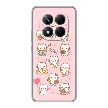 Силиконовый чехол на Xiaomi Redmi Note 14 Pro 5G с принтом Hello Kitty Хелоу Кити Силиконовый чехол на Xiaomi Redmi Note 14 Pro 5G с принтом Hello Kitty Хелоу Кити