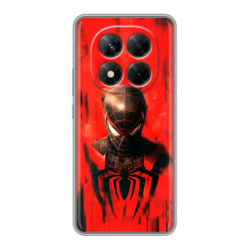 Силиконовый чехол на Xiaomi Redmi Note 14 Pro 5G с принтом человек паук spiderman Силиконовый чехол на Xiaomi Redmi Note 14 Pro 5G с принтом человек паук spiderman