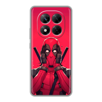 Силиконовый чехол на Xiaomi Redmi Note 14 Pro 5G с принтом Дедпул Deadpool Силиконовый чехол на Xiaomi Redmi Note 14 Pro 5G с принтом Дедпул Deadpool