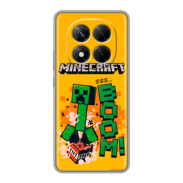 Силиконовый чехол на Xiaomi Redmi Note 14 Pro 5G с принтом Майнкрафт Minecraft Силиконовый чехол на Xiaomi Redmi Note 14 Pro 5G с принтом Майнкрафт Minecraft