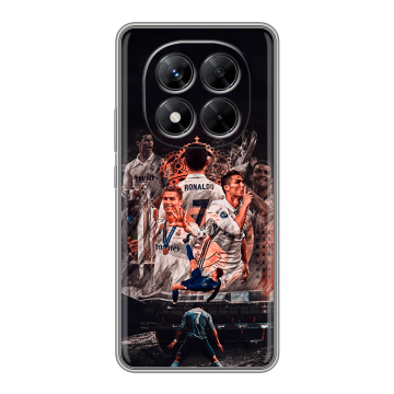 Силиконовый чехол на Xiaomi Redmi Note 14 Pro 5G с принтом Реал Роналдо Real Ronaldo Силиконовый чехол на Xiaomi Redmi Note 14 Pro 5G с принтом Реал Роналдо Real Ronaldo