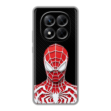 Силиконовый чехол на Xiaomi Redmi Note 14 Pro 5G с принтом человек паук spiderman Силиконовый чехол на Xiaomi Redmi Note 14 Pro 5G с принтом человек паук spiderman