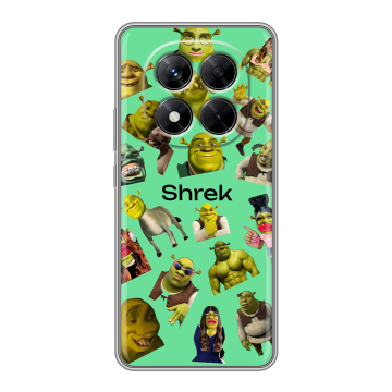 Силиконовый чехол на Xiaomi Redmi Note 14 Pro 5G с принтом Шрек Shrek Силиконовый чехол на Xiaomi Redmi Note 14 Pro 5G с принтом Шрек Shrek