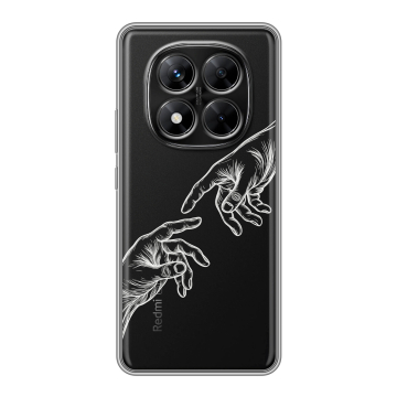 Силиконовый чехол на Xiaomi Redmi Note 14 Pro 5G с принтом Сотворение мира Силиконовый чехол на Xiaomi Redmi Note 14 Pro 5G с принтом Сотворение мира